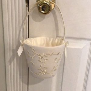 Bridal Flower Girl Satin Basket